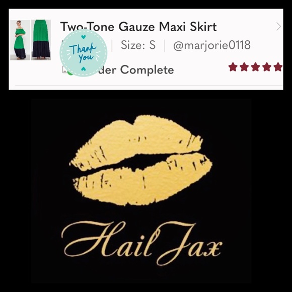 Two-Tone Gauze Maxi Skirt - Picture 2 of 4